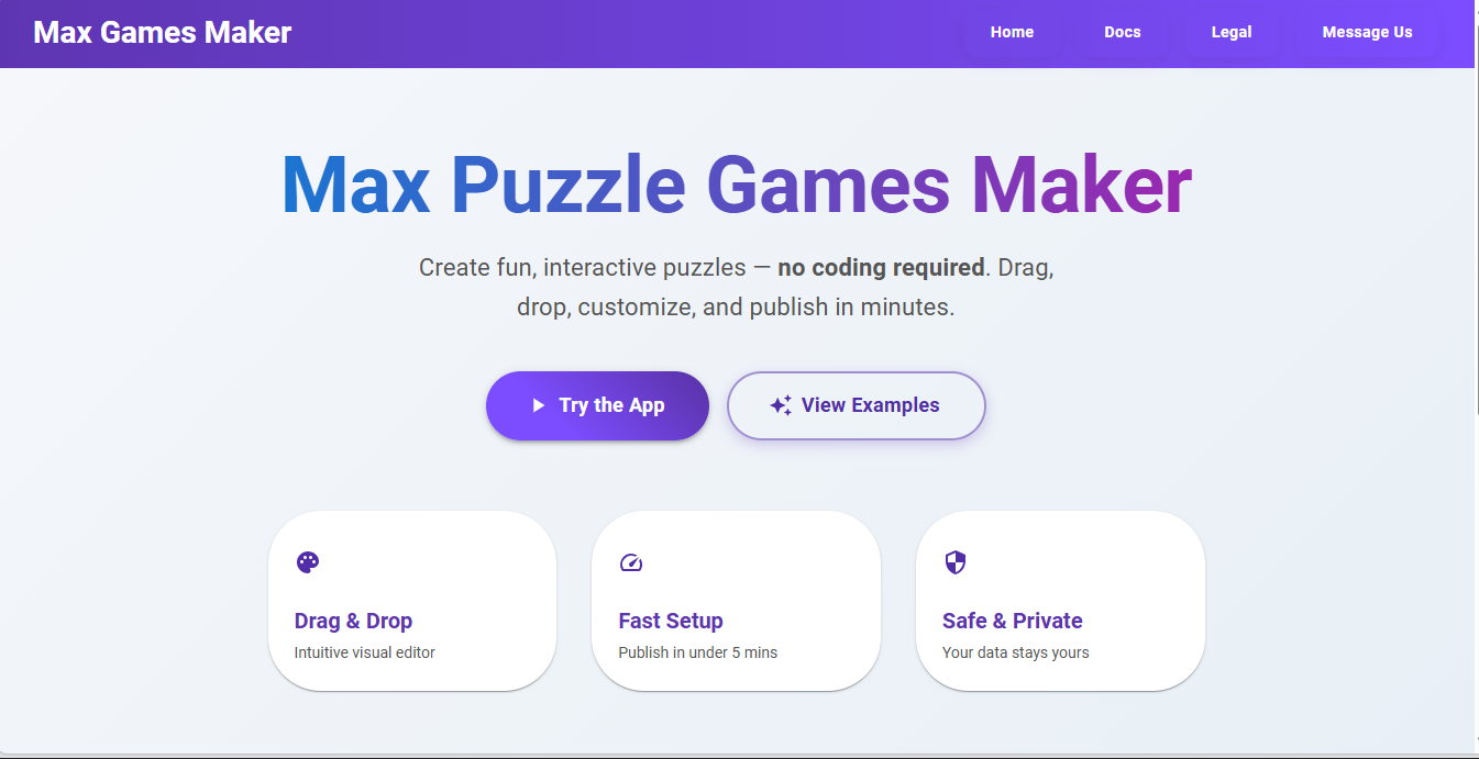 Max Games Maker